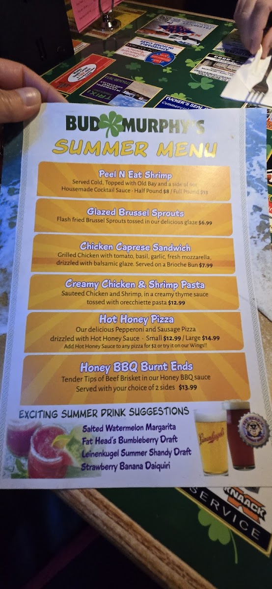 Bud Murphy's Menu - Image 4